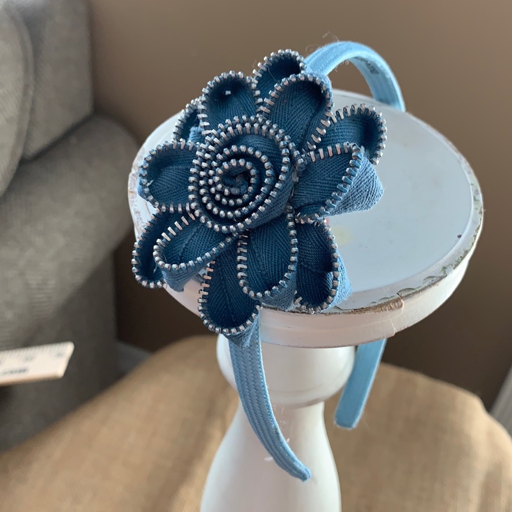 Zipper Flower Headband